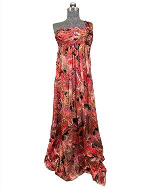 Mango 100% Silk Maxi Dress, Size 4